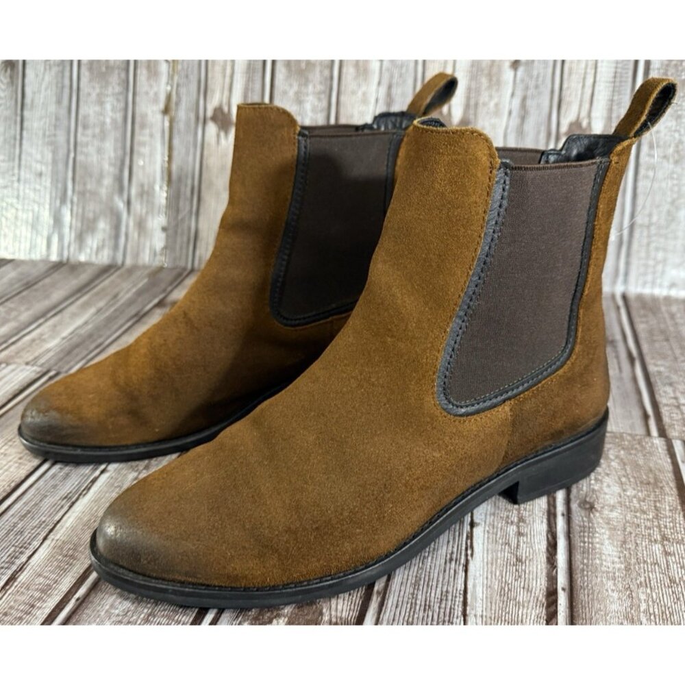 Thursday Duchess Chelsea Suede Ankle Boot Size 8.5 Glazed Ginger